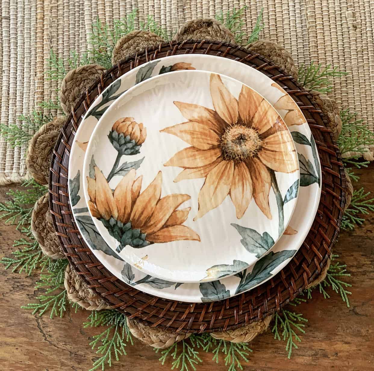Sunflower Brunch Table Setting Idea