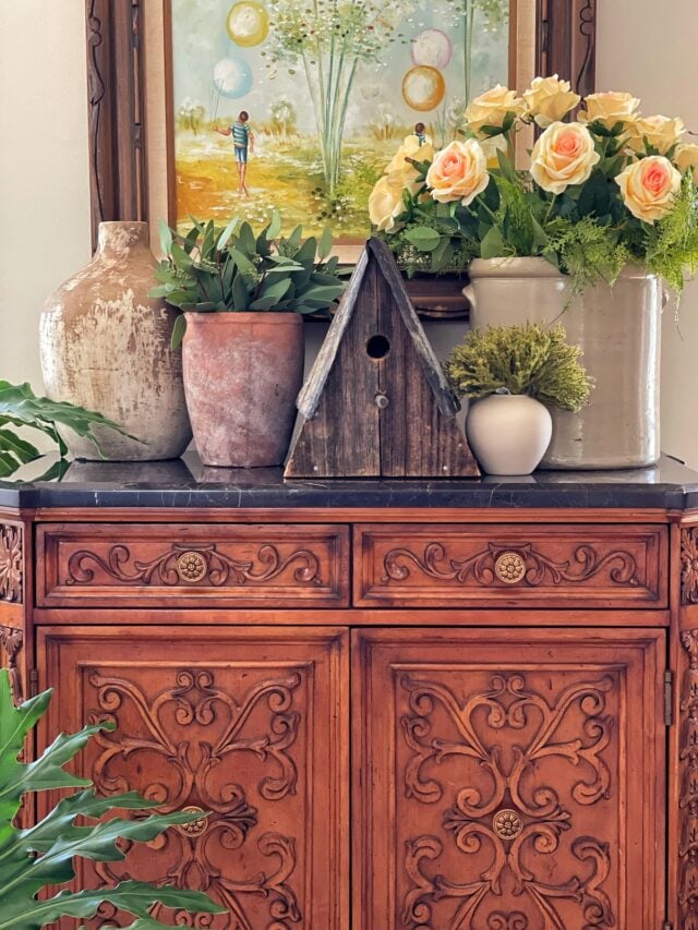 Image showcasing Styling My Latest Thrift Store Find With Plants – A Garden-Inspired ...